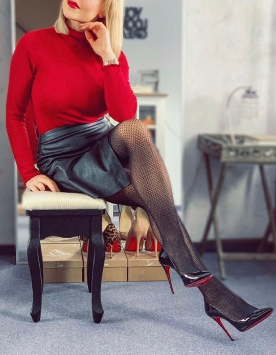 talons jupe cuir fem 40 severe o tel